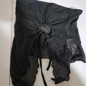 SHEIN Black Mesh Crop Top